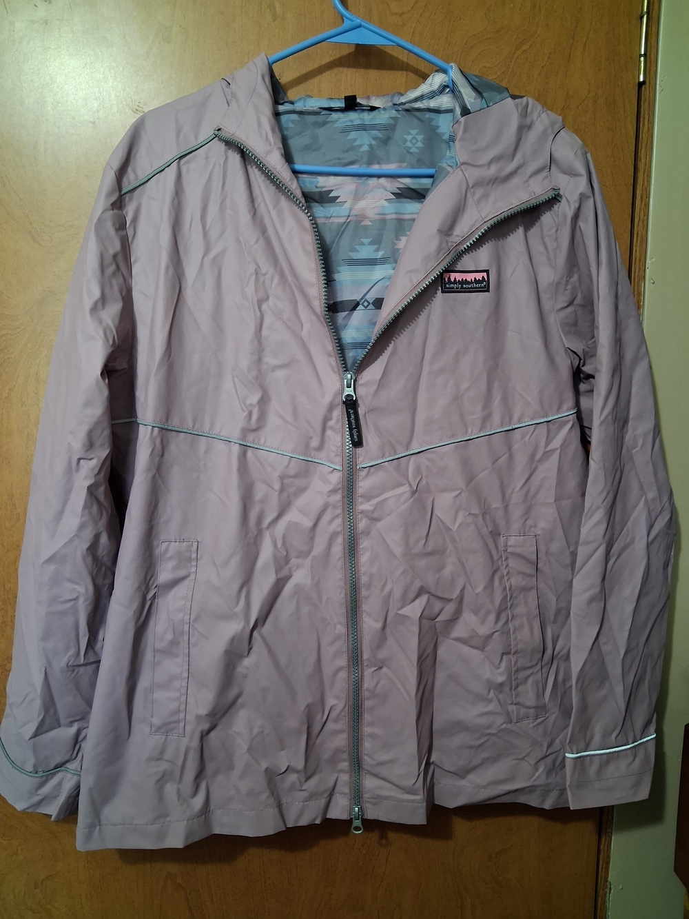 Simply Southern Lavender Hooded Trench Coat